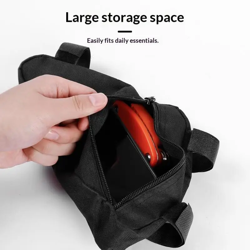 Bicycle Triangle Bag Front Tube Frame Storage Bag Waterproof Pouch Durable 1PC
