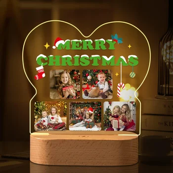 客製化3D壓克力照片燈 聖誕禮物 情侶紀念品 個人化照片燈 3D LED夜燈 寵物訂製燈 6 最佳銷售 3D照片 - №1