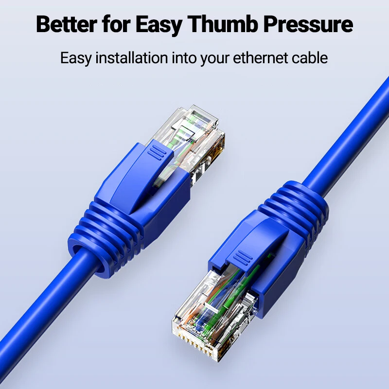 Hoolnx RJ45 Strain Relief Boots Ethernet Network Connector Plug Cover Soft Plastic 6.5/8.0mm for CAT8 CAT7 CAT6A CAT6 CAT5E