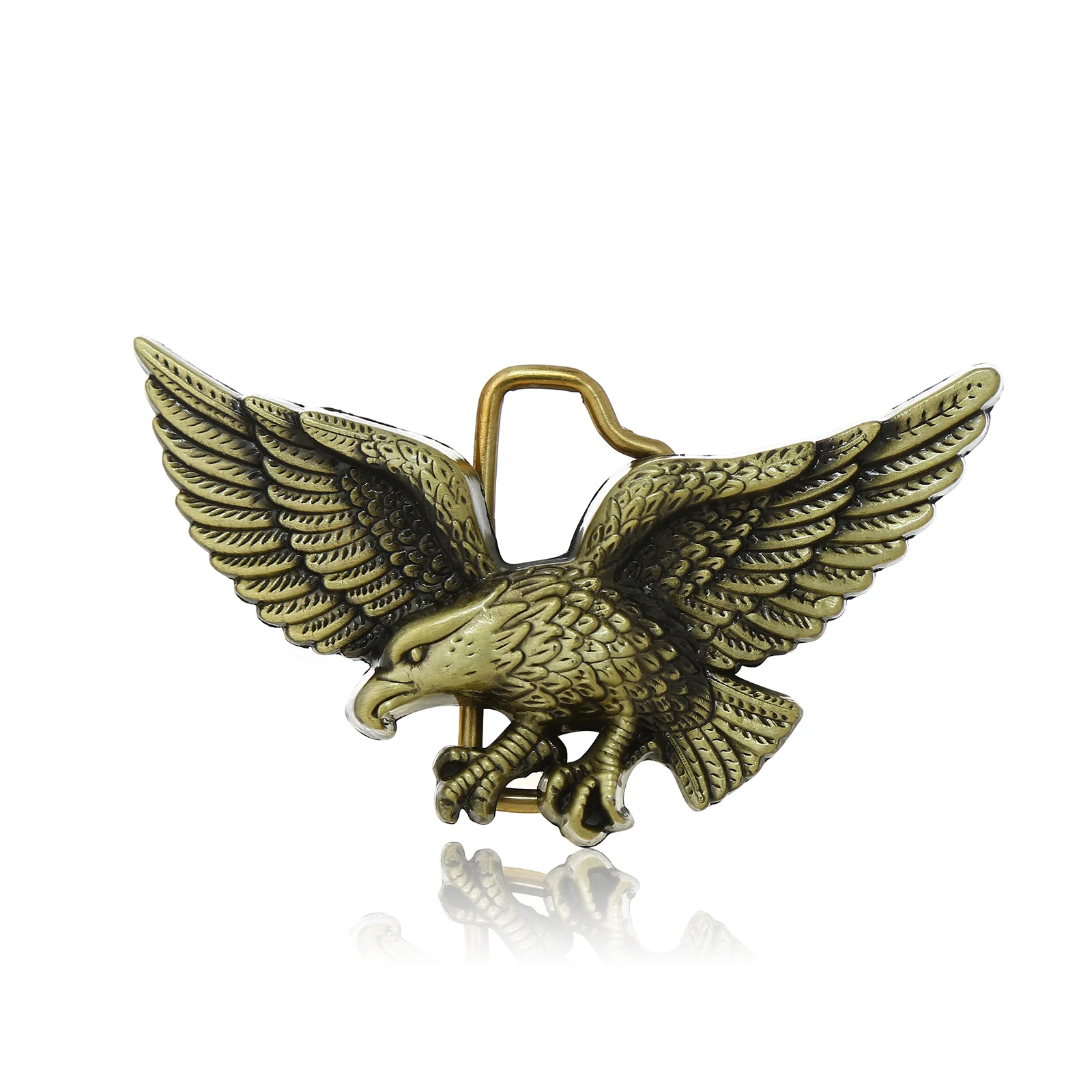 

Western style denim zinc alloy eagle belt buckle for men and women