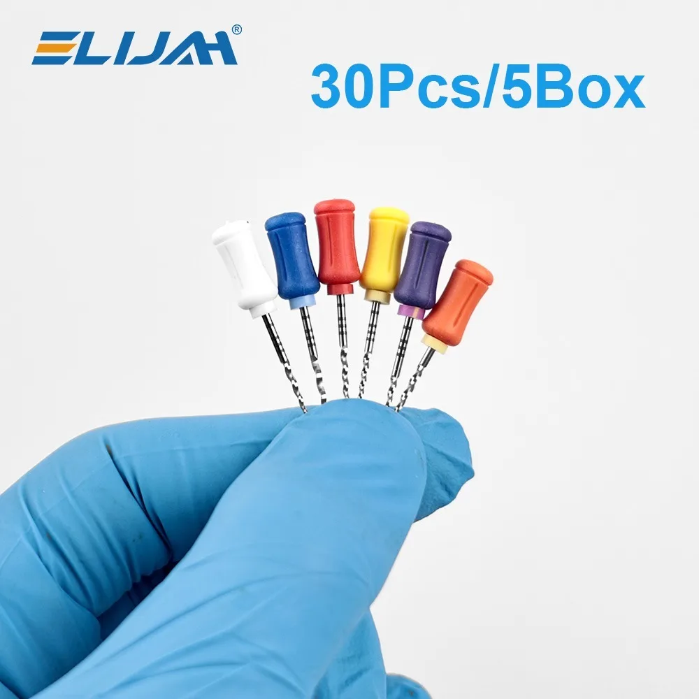 30Pcs/5Box Dental NITI Root Canal Files 21mm/25mm/31mm Hand Use Super Rotary Files Root Canal Shaping Finishing Endodontic Tools