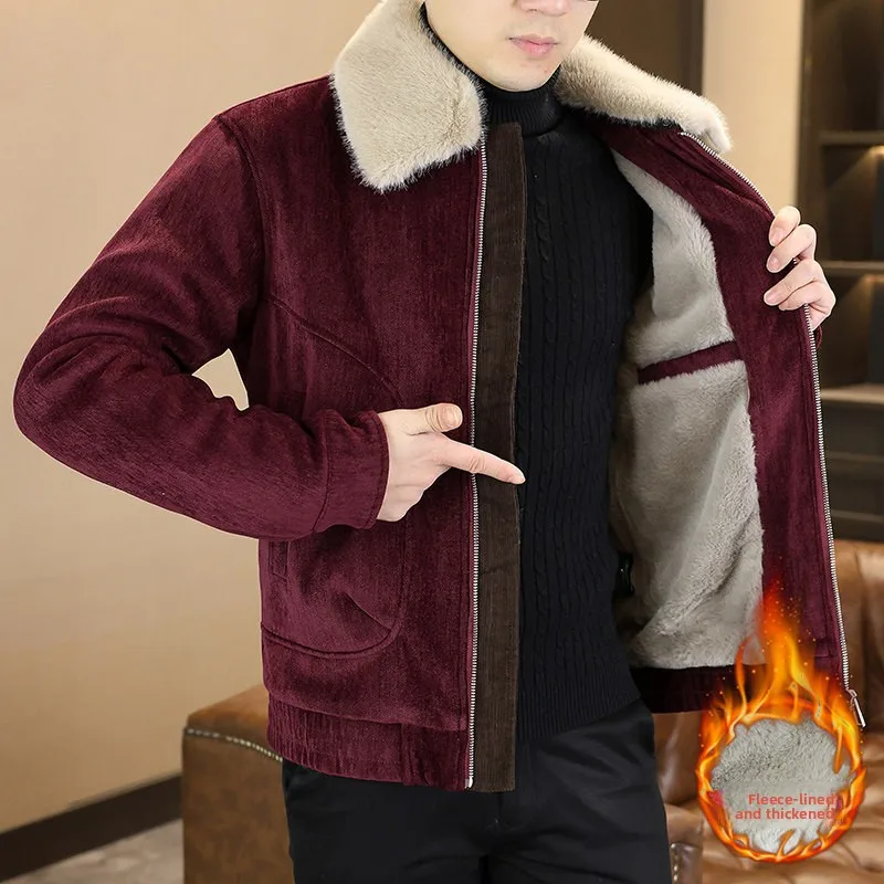 

Зимняя мужская приталенная куртка на подкладке Fce 2025 года, теплая верхняя одежда, повседневная красная модная длинная молодежная куртка с воротником-стойкой