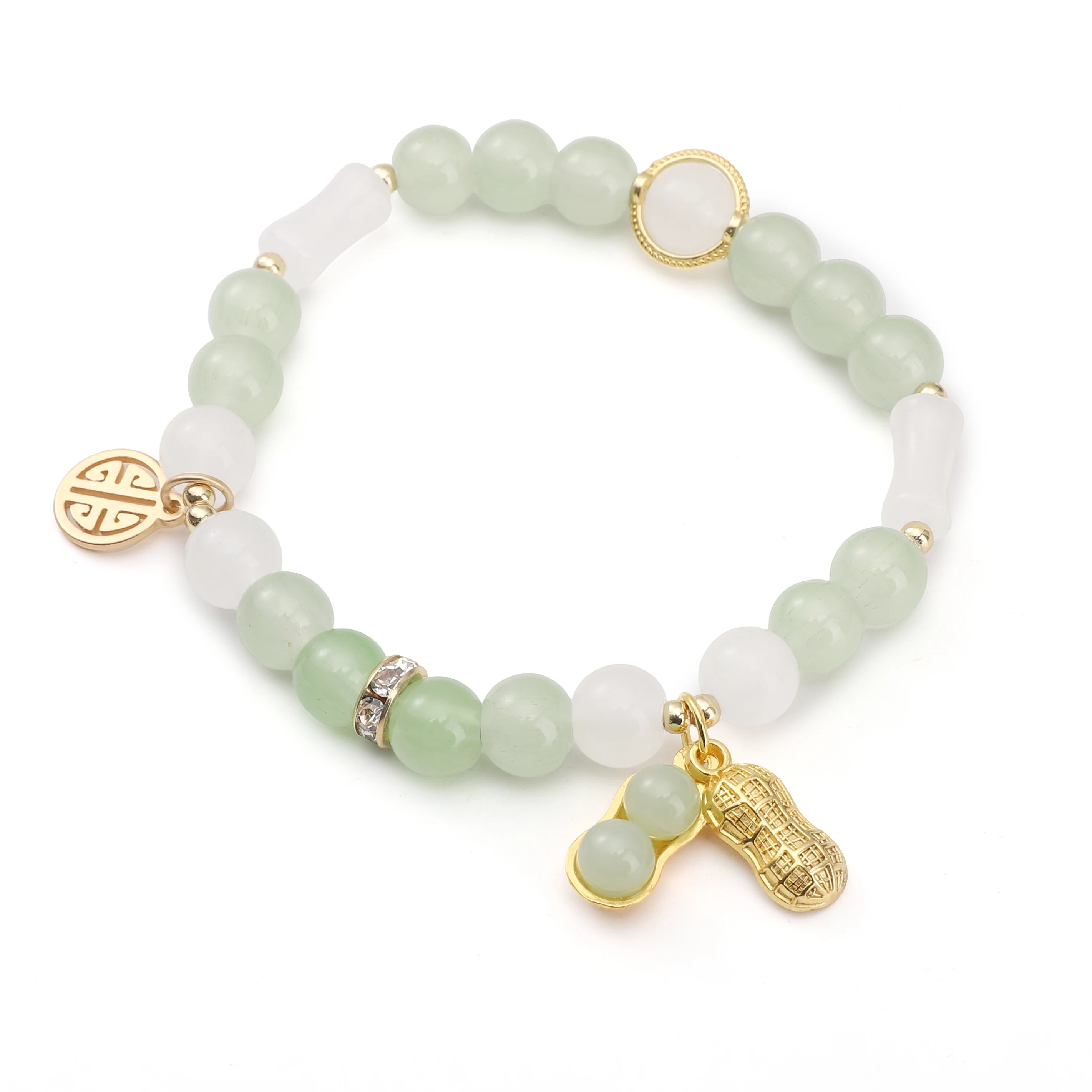 2 Stück Legierungs-Glaskettenanhänger in Jade-Optik für Schmuckherstellung DIY Armband Halskette Ohrringe Zubehör – Detail 2
