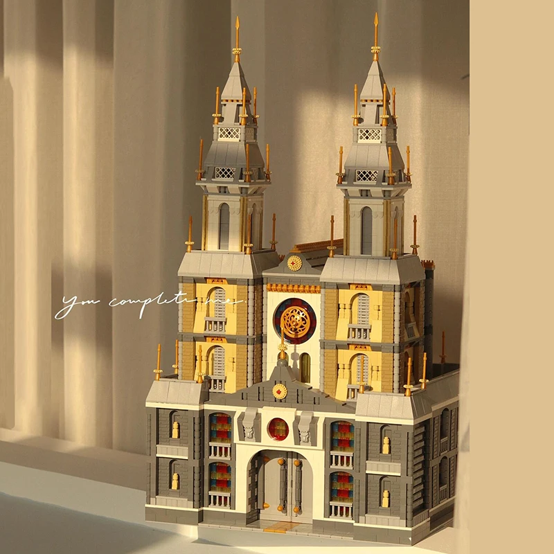 New Shenghe Church in Beijing Building Blocks City Street View Architecture Model Micro Assembly Bricks Toys Gifts For Adult