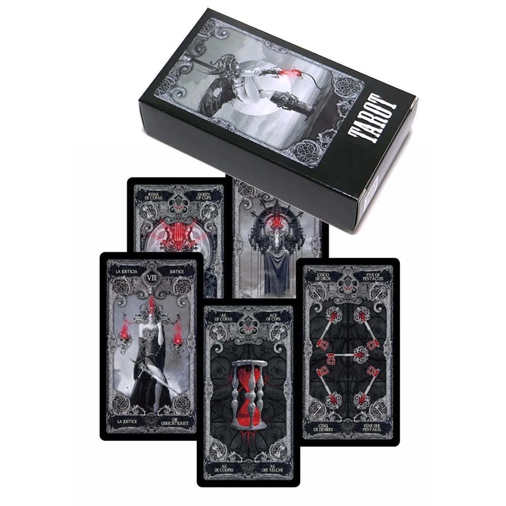 2022 XIII Dark tarot cards deck board game English Spanish French German mysterious divination personal use oracle card game