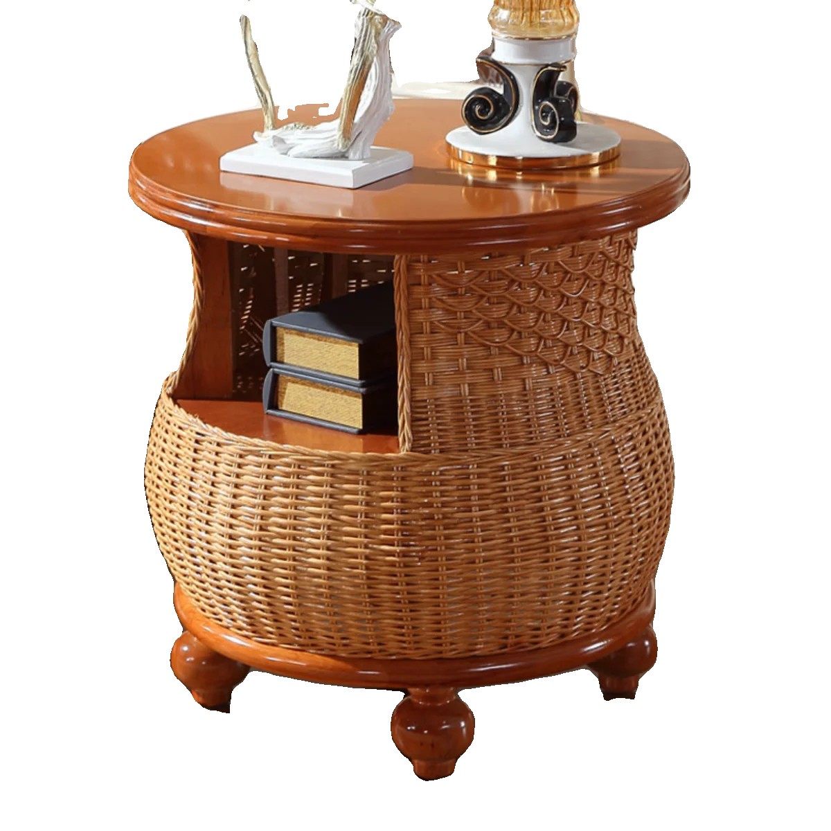 

rattan coffee table, round corner table, small round table, rattan art furniture, telephone coffee table