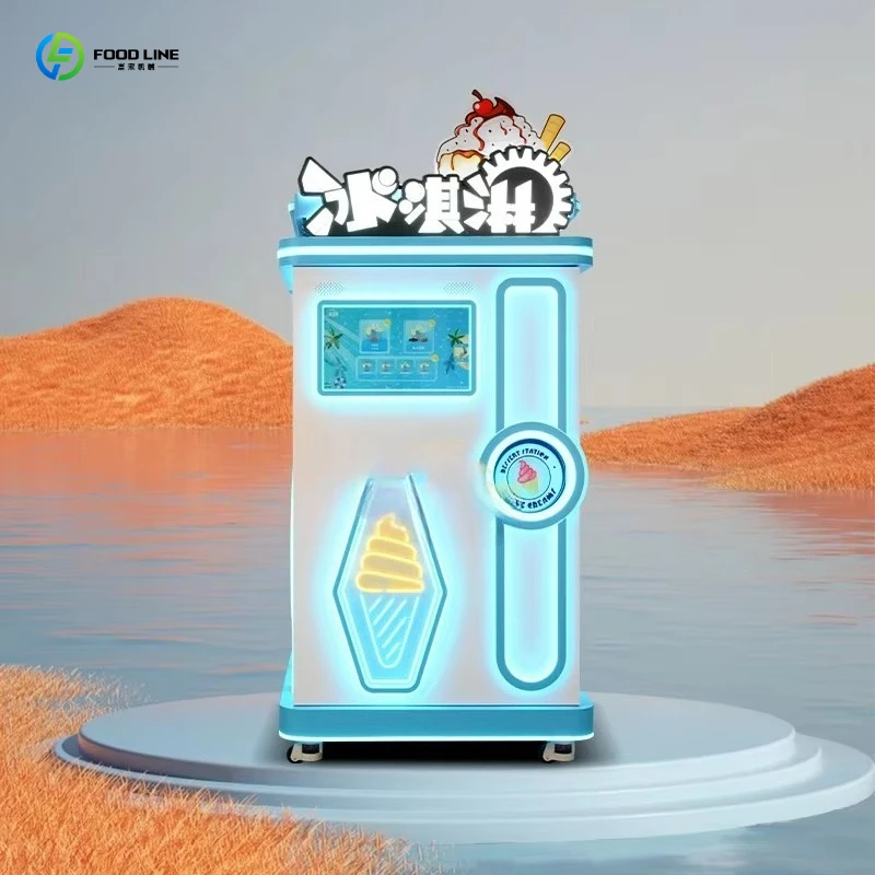 FL Automatic Ice Cream Machine Robot Bulks Vending with QR Code SDK Function Direct From Manufacturer