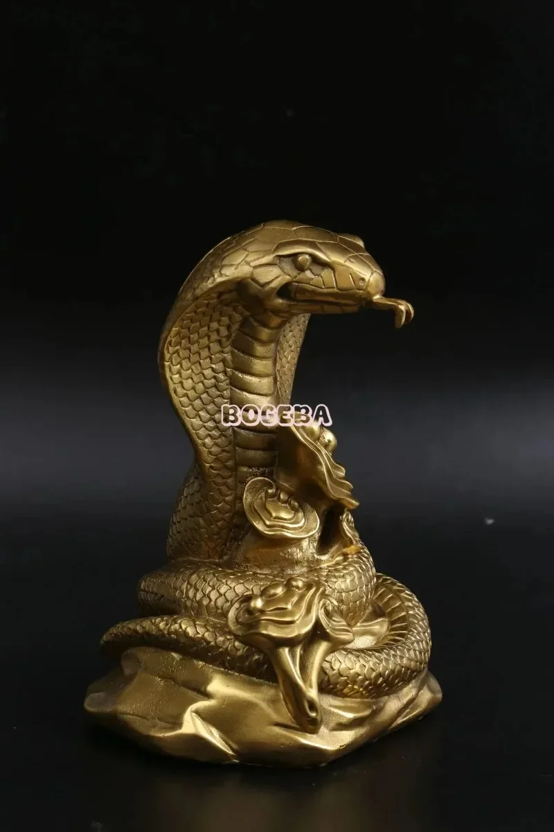 

Cobra bronze statue jewelry twelve zodiac snake mascot crafts household items living room feng shui decoration crafts