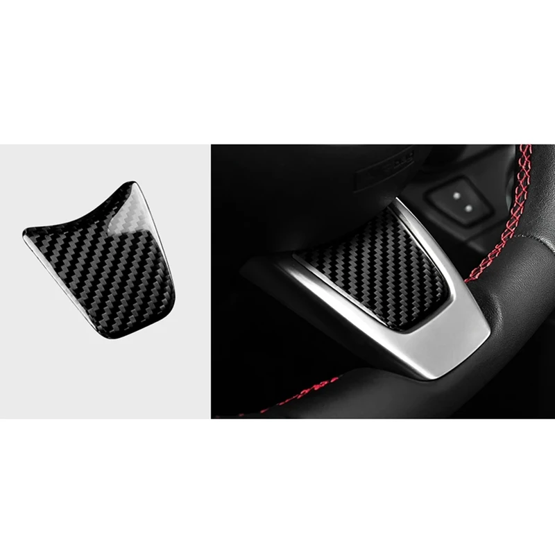 Real Hard Carbon Fiber Sticker Car Steering Wheel Cover Trim Accessories For Fiat 500 Abarth 595 2012 2013 2014 2015 Replacement