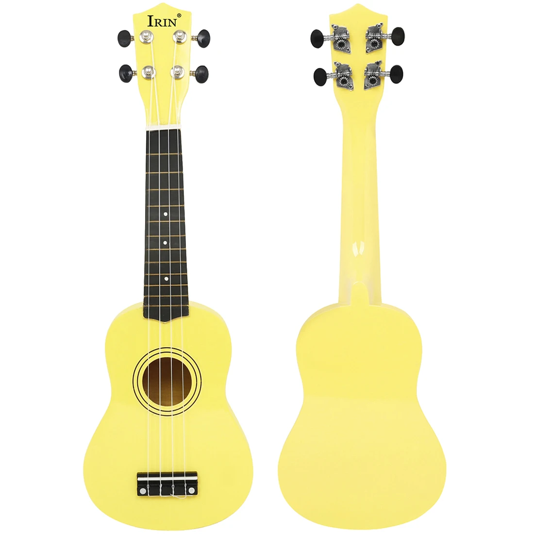 IRIN 21 بوصة القيثارة 4 سلاسل الغيتار الأصفر هاواي جيتار صغير الزيزفون القيثارة آلة موسيقية وترية المبتدئين هدية