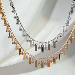 No Fade Sequins Bar Crystal Bead Link Chains For DIY Jewelry Making Bracelet Copper Tassel Link Chain Crafts Garment Accessories