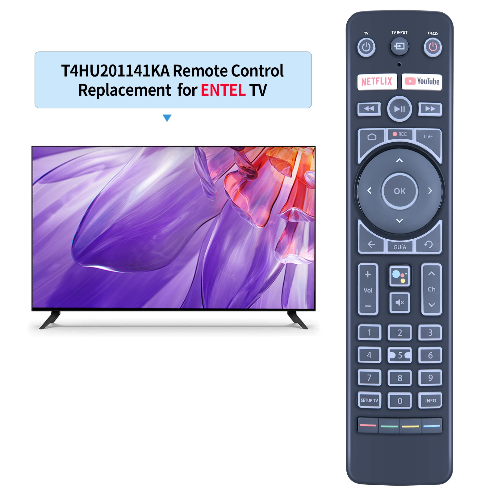 Neue fernbedienung für entel tv t4hu2011/41ka