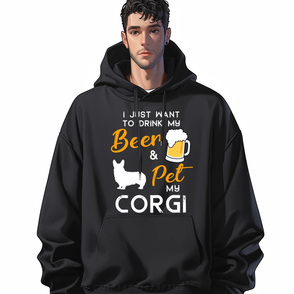 

Corgi Dog Beer lover owner Christmas Birthday 3XL Men Clothing Moisture Wicking Mens Gifts Cool