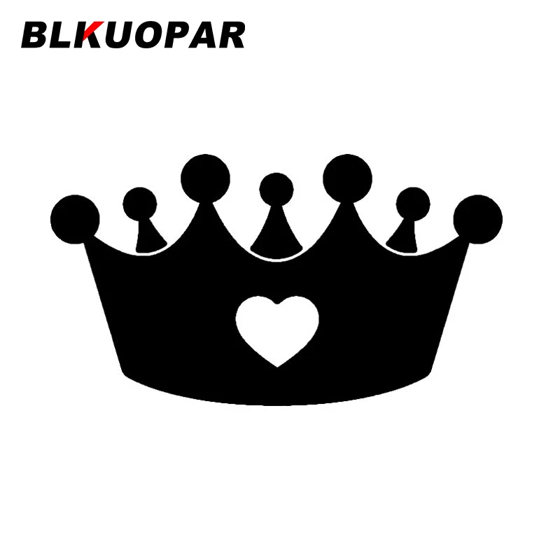 

BLKUOPAR Crown Heart Shape Pattern Funny Car Stickers Waterproof Vinyl Decal Personality Window Sunshade Car Goods Graphics