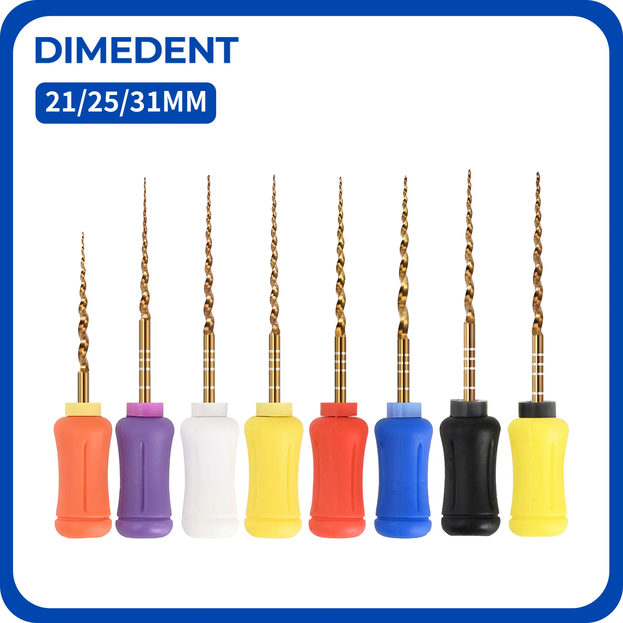 DIMEDENT Dental Niti Golden Hand Use Endo Files Root Canal Rotary Files 25/31mm Dentist Instruments SX-F3 F4 F5 Endodontic File