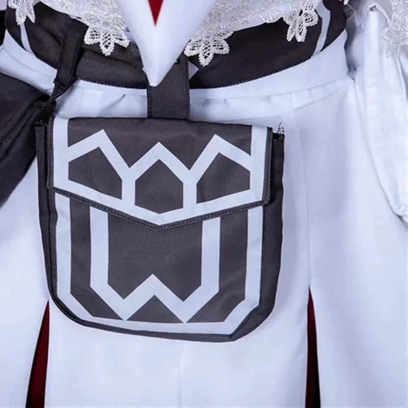 زي الأبيض ماج التأثيري رداء الساحرة الأبيض زي الرأس للهالوين وعيد الميلاد