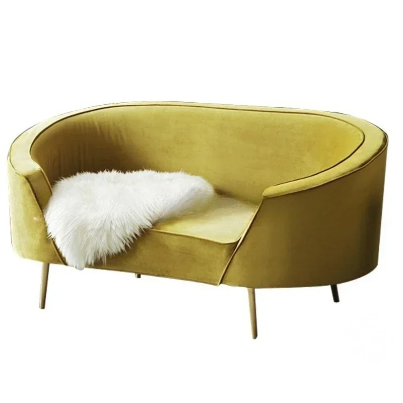 Modern living room flannel casual three-person sofa furniture fashion club curved reception sofa