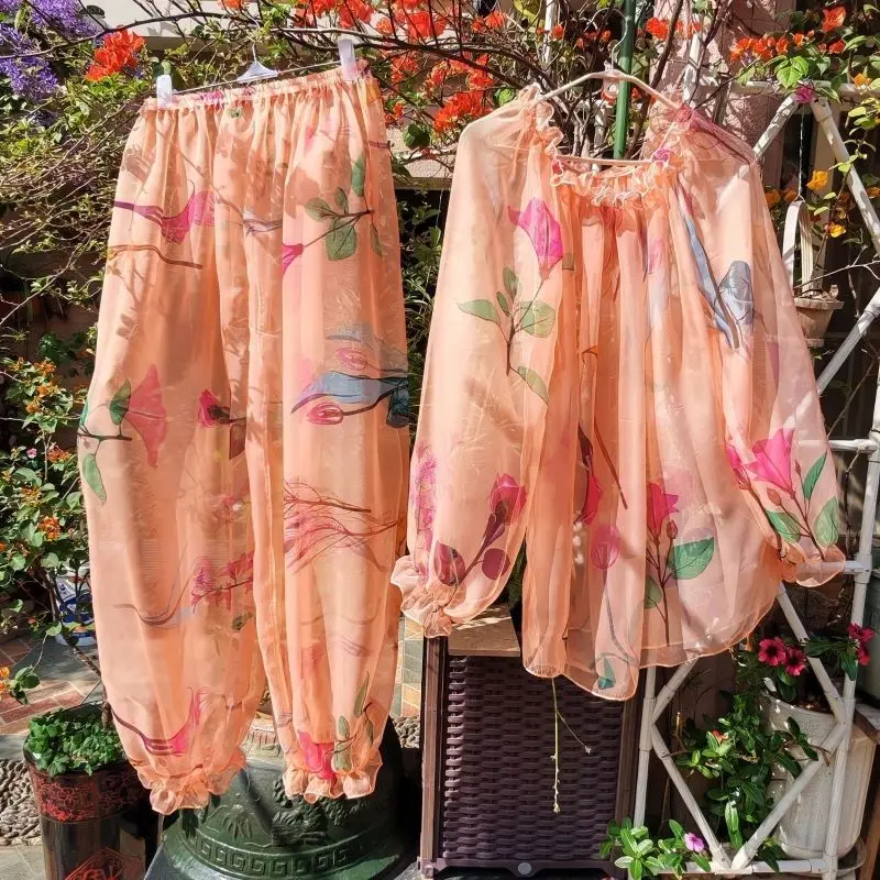 conjunto-de-pijama-fino-y-sedoso-de-2-piezas-sexy-transparente-con-cuello-con-volantes-top-de-manga-larga-pantalones-tipo-linterna-pantalones-para-dormir-para-hombres-y-mujeres