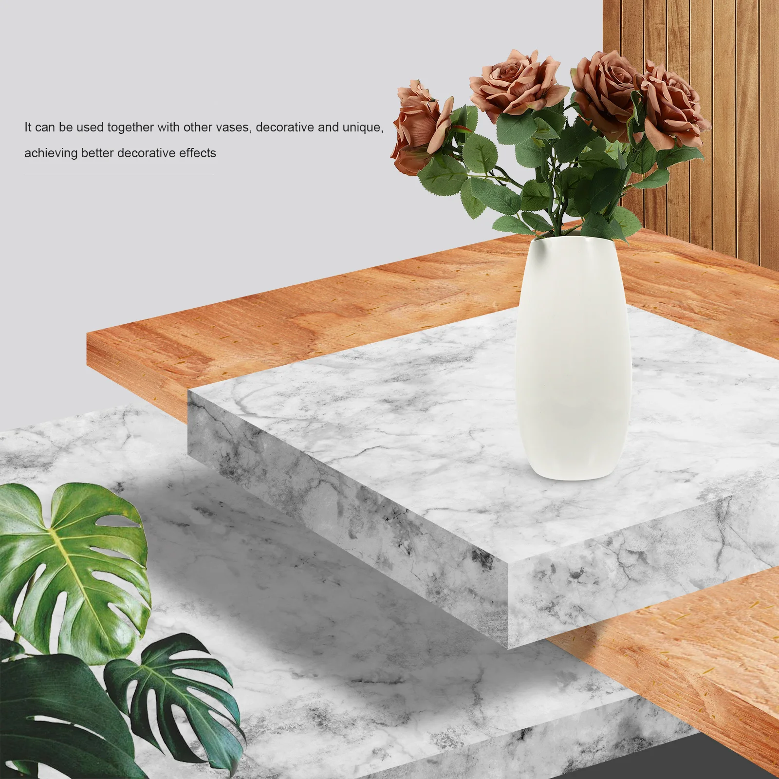 

5 Pcs Rose Artificial Flower Arrangement Home Wedding Artificial Flower Decor nament Silk Bouquet FakeFlower Decor