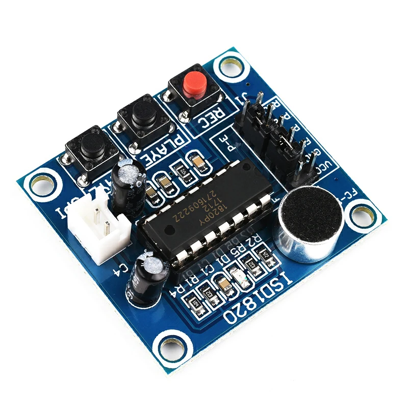 ISD1820 recording module voice module the voice board telediphone module board with Microphones + Loudspeaker