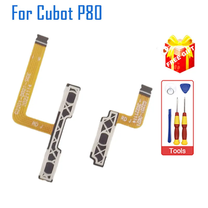 Original New Cubot P80 Power Volume Button Side Cable flex FPC Replacement Accessories For Cubot P80 Smart Phone