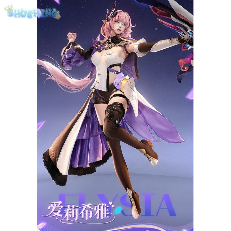 

Game Honkai Impact 3rd Elysia Original Skin Game Suit Woman Sexy Elegant Uniform Cosplay Costume Halloween Party Dress Outfit