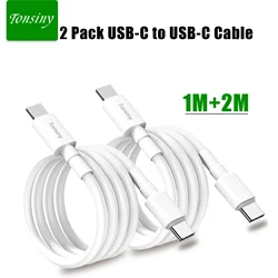 Usb C to usb C cable[2Pack 1M+2M],type c to type c cable for macbook pro, usc charger cable for Samsung s23 and Google Pixel 6a