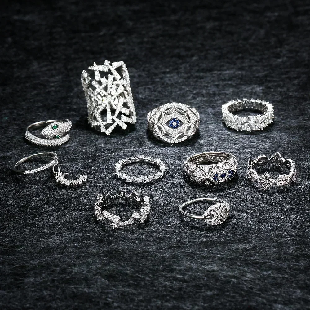 LI KI – bague en argent 925 de haute qualité et œil du mal, personnalisée, polyvalente, élégante, bijoux cadeaux pour amis