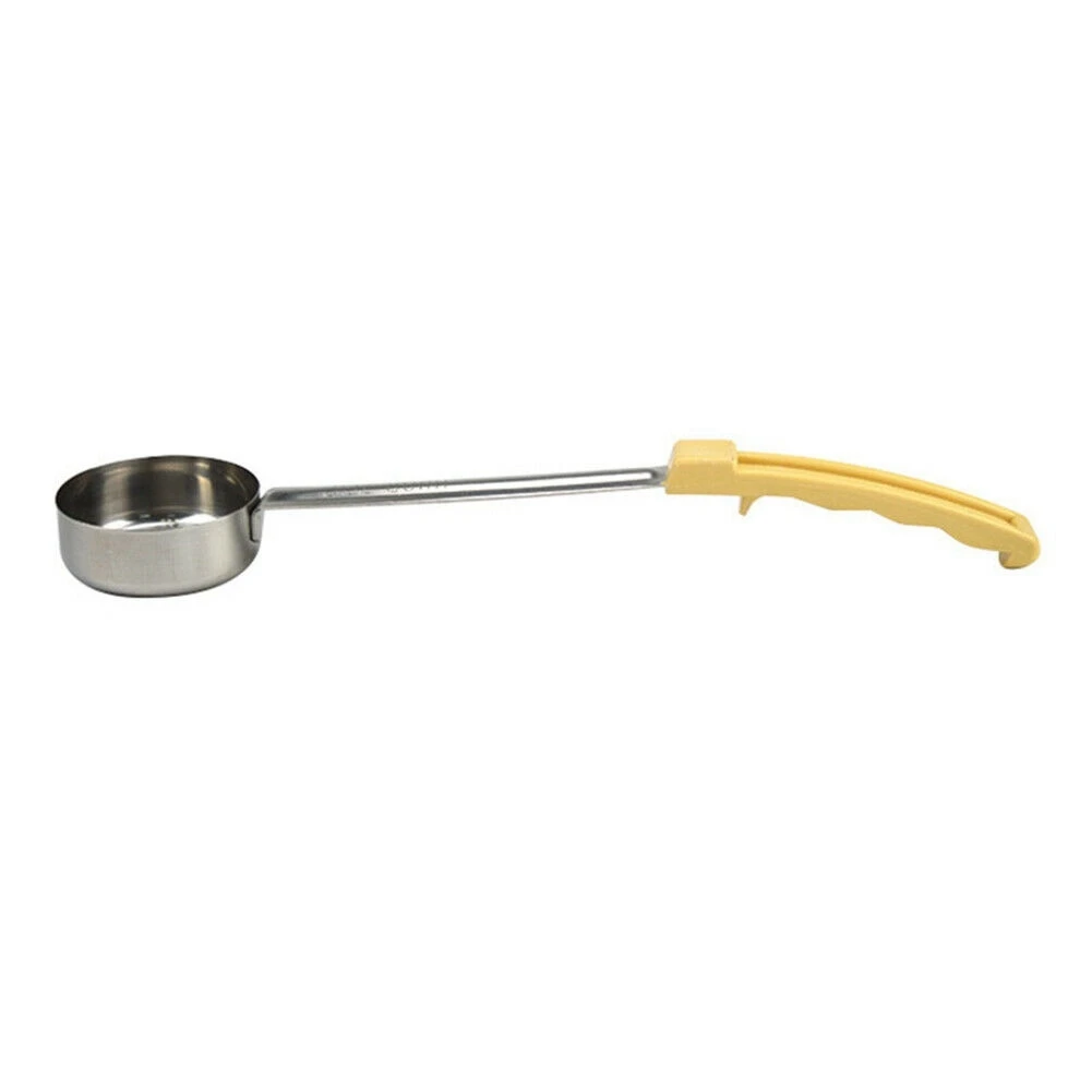 Pizza Spread Sauce Ladle Rubber Handle Flat Bottom Kitchen Cooking Spoon Stainless Steel Measuring Stir Soup Spoon -3 Oz