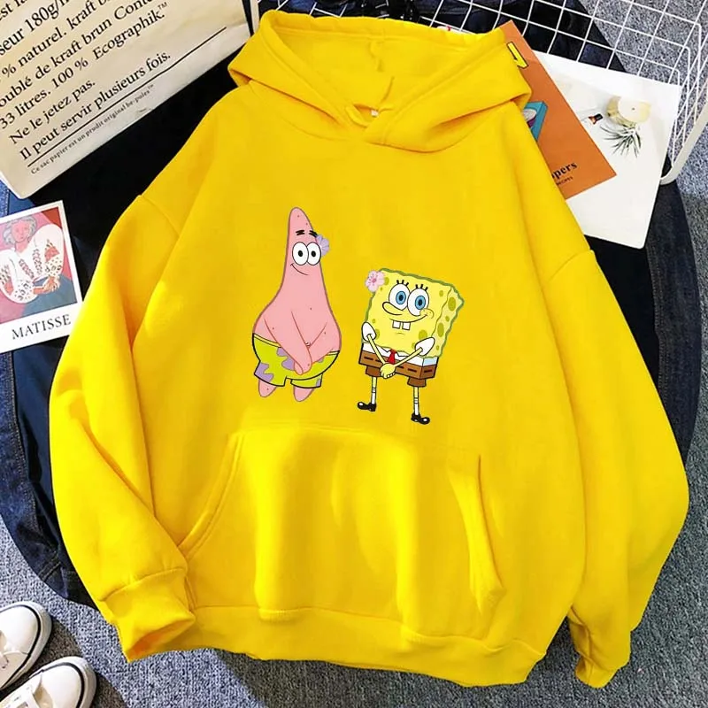 SpongeBob SquarePants and Patrick Star Cartoon Anime 2026 New Hoodie for Men's Casual Sports Women's Couple