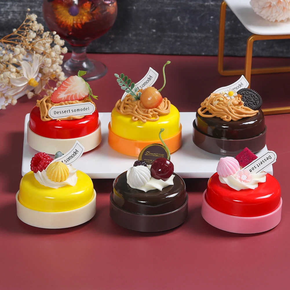 Simulation Role Playing Games Dessert Model Shop Decoration Bakery Decoration Round Fruit Cake Shop Decoration