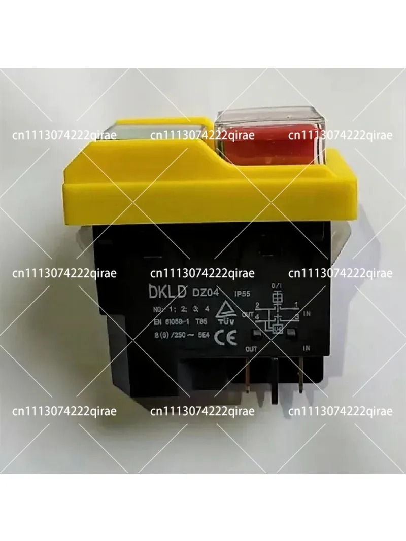 4 Pins Waterproof Electromagnetic Push Button Switch ON OFF Start Stop for Grinding Machine 250VAC 8(6)A
