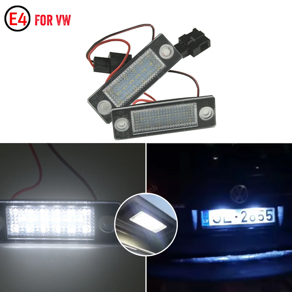 

2x For VW Sharan I 7M8 7M9 7M6 For Ford Galaxy MK1 MPV For Skoda Octavia 1Z Seat Alhambra I Full White Led License Plate Lights