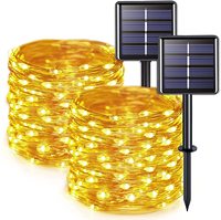 LED Solar Garden Light 22M 12M 10M 5M USB Fairy Lamp LEDs String Lights Holiday Christmas Party Garland Waterproof Patio Lights