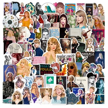 10/30/50/100pcs ผสมร้อนนักร้องอัลบั้ม Lover 1989 Folklore Evermore Midnights สติกเกอร์สีแดงความงามตกแต่ง Decals สติกเกอร์