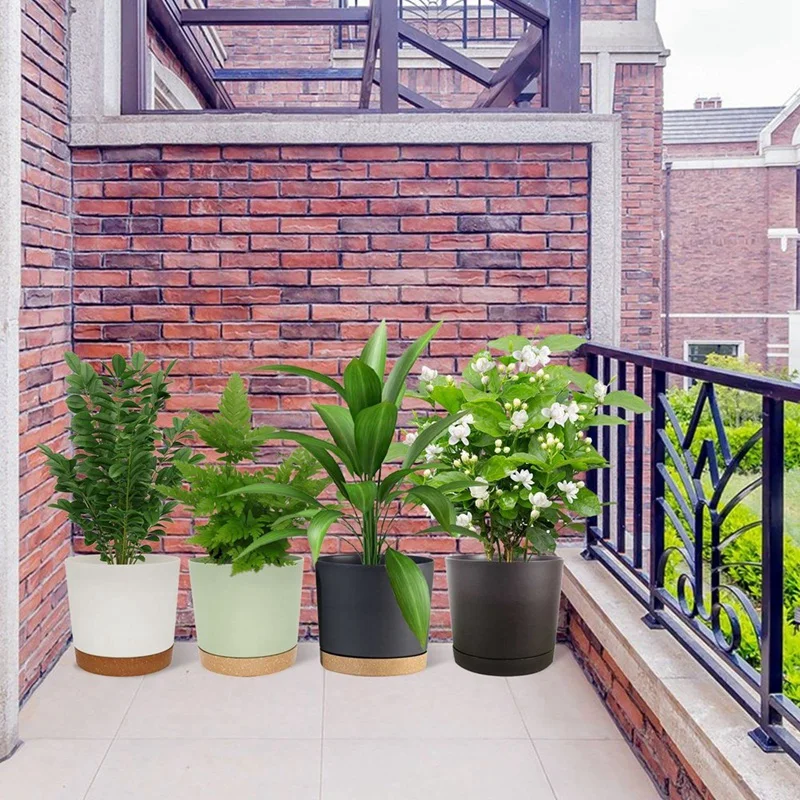 Entwässerungslöcher und kleine Töpfe, saftige Pflanzgefäße, dekorative Blumentöpfe für draußen, drinnen, Balkon, Terrasse, Gartendekoration, langlebig A