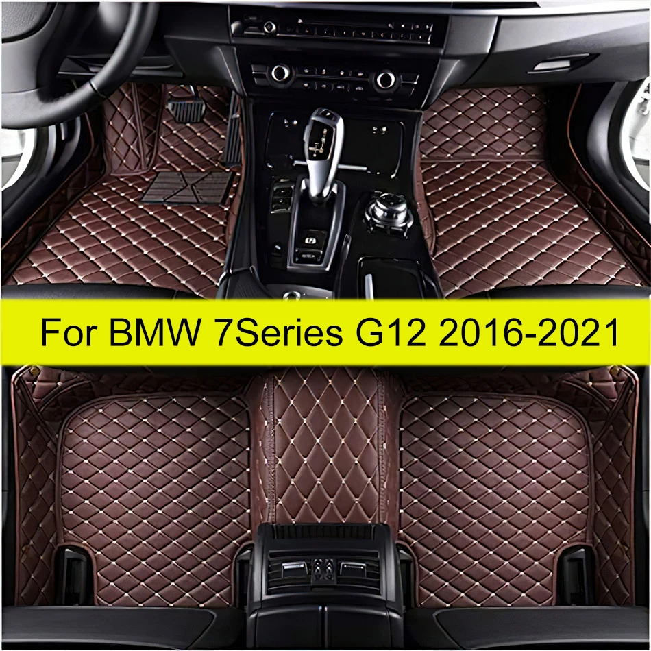 Car Floor Mats For Bmw 7 G12 730li 740il 2016 -2019-2021 Auto Foot Pads Custom Carpet Interior Accessories Decoration Parts