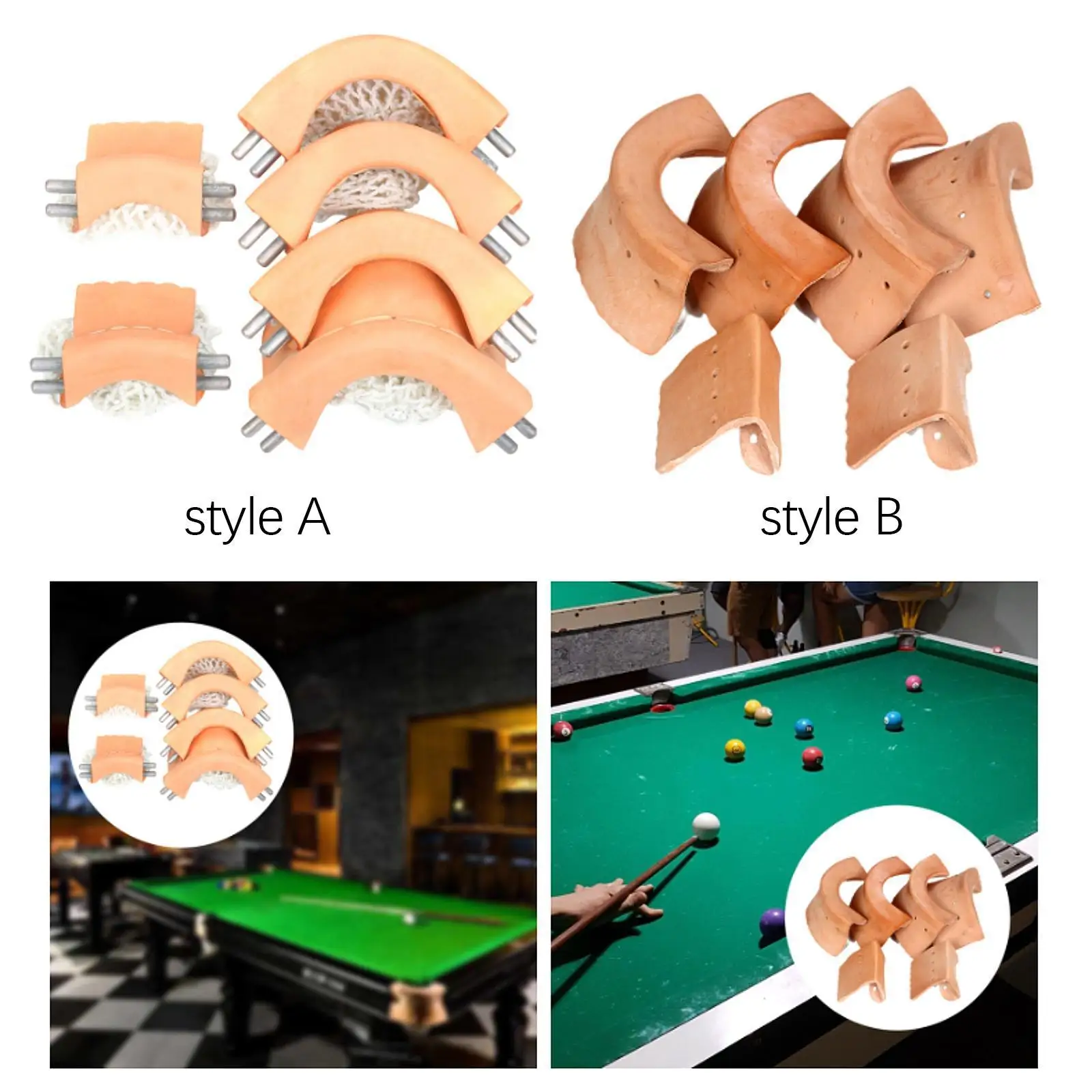 

6 Pieces Billiard Net Bags Pool Table Parts Multifunctional Supplies Holder Billiards Net Bags for Club Training Enthusiasts