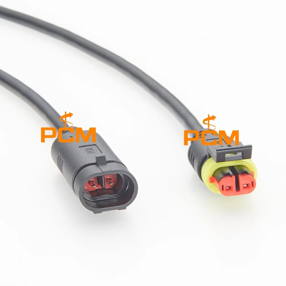 Superseal 2 Pin 282104 to 282080 Extension Cable Waterproof Automotive Wire Harness for Truck Trailer LED Lights Sensors view 3