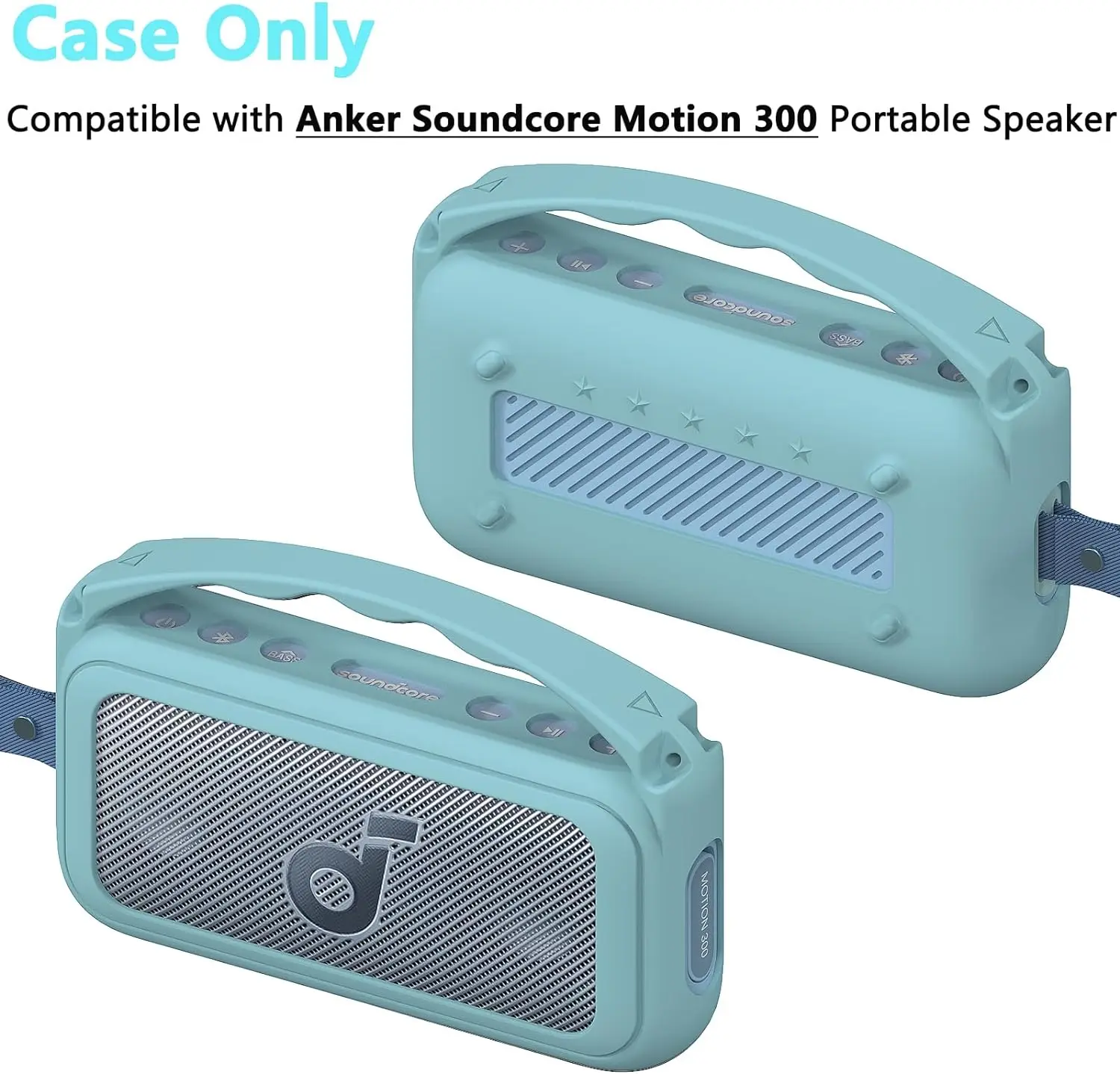 جراب غطاء واقي بمقبض أنكر-سيليكون ، مكبر صوت محمول لاسلكي عالي الدقة ، مناسب للحركة الصوتية ، حقيبة فقط