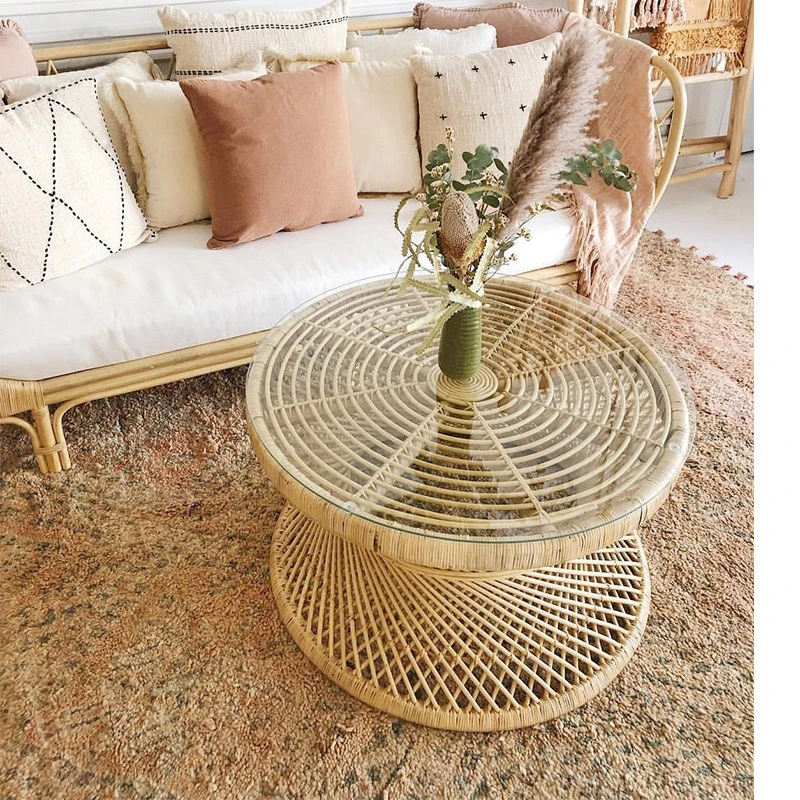 

SM real vine small coffee table corner small apartment simple modern home living room small round table B & B creativity