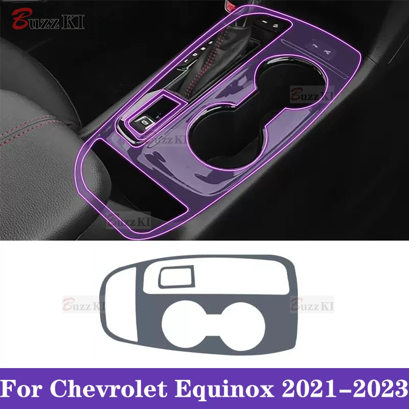 For Chevrolet Equinox 2021-2023 Car Interior Center Console Transparent TPU Paint Protective Repair Film Anti Scratch Sticker