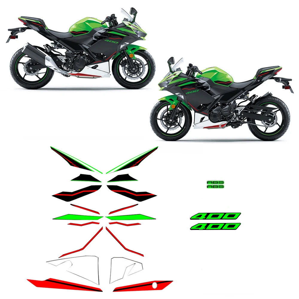 

Для Kawasaki NINJA400 ninja 400 2017-2023 2018 2019 2020 2023 ниндзя аксессуары для мотоциклов обтекатель наклейка комплект наклеек для автомобиля