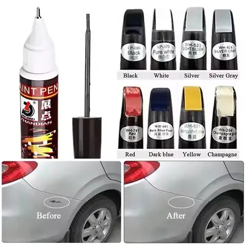 MOBIDEA Titanium Grey/White/Silver/Black /Titanium Silver Multi-Color Car Paint Repair Pen Auto Scratch Touch Up Tool
