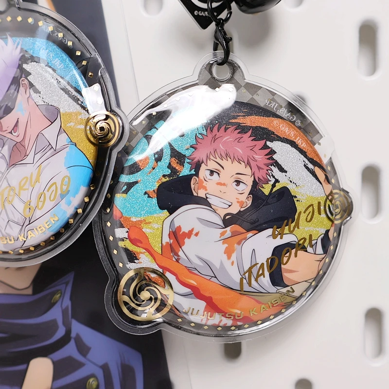 Genuine Jujutsu Kaisen ambitus Satoru Gojo and the like colleagues keychain pendant 58mm badge anime cartoon Birthday gift