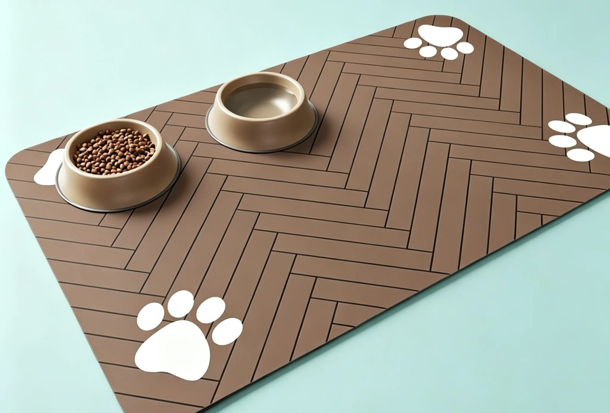 1pc Pet Stain-Resistant, Easy-To-Wash, Splash-Proof Mat