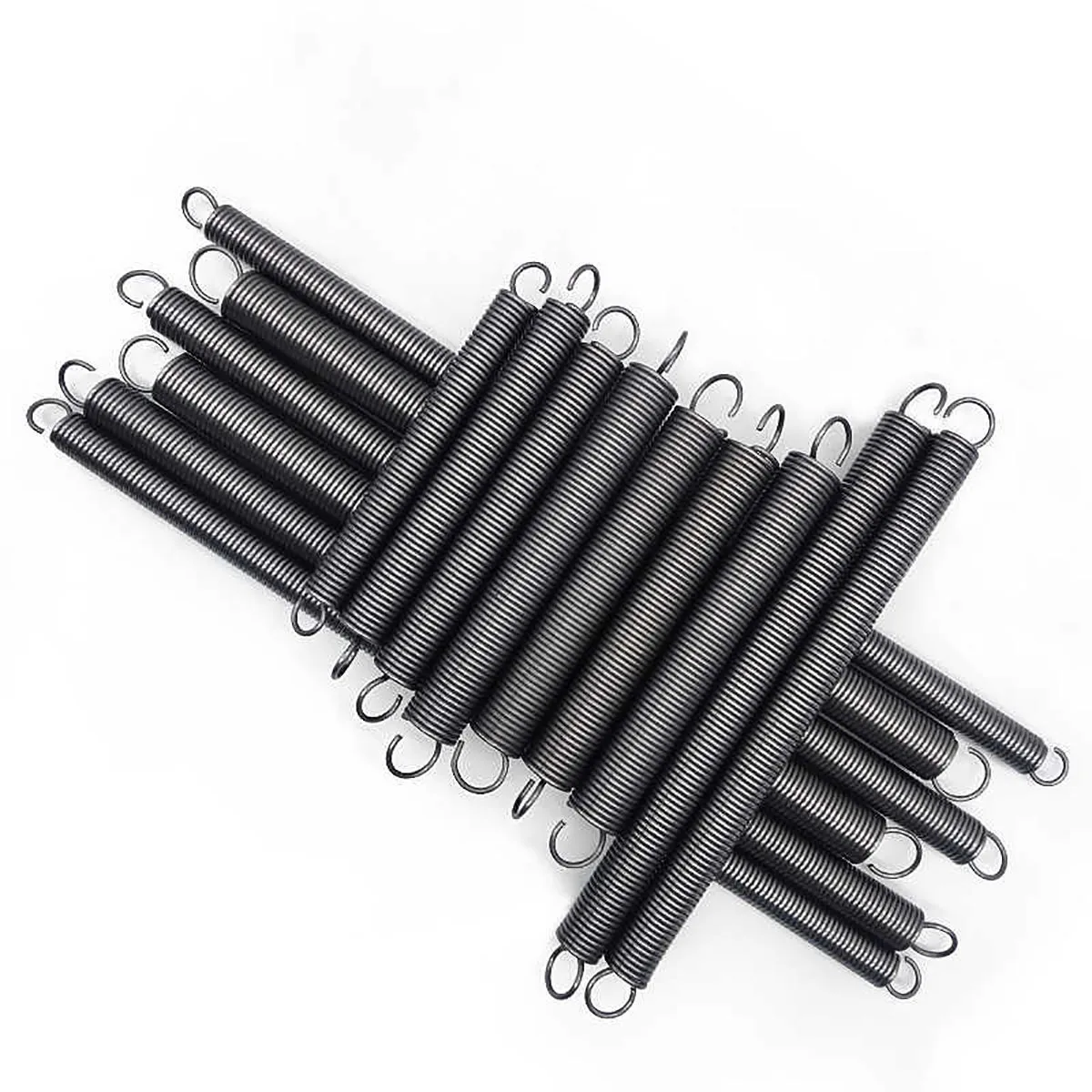 Spring Steel Hook ends Expansion Springs Wire Diameter 1.5mm Extension Springs OD 11mm Length 45/50/60/70/80/90/100/120-300mm