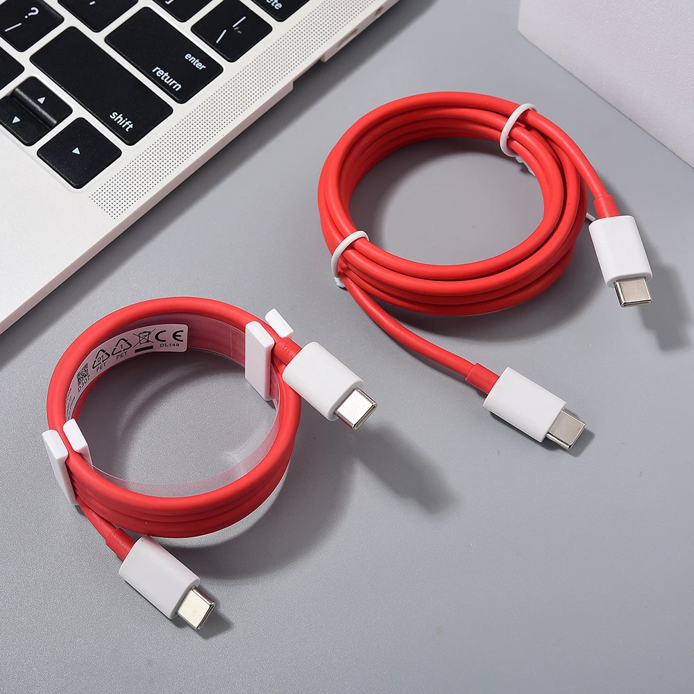 For Oneplus Ace 3 2 12 11 10R 9RT 9 8 Pro Nord 2T 3 Original 1/1.5M Warp Charge USB C To Type C Data Cable 65W Fast Charge Wire