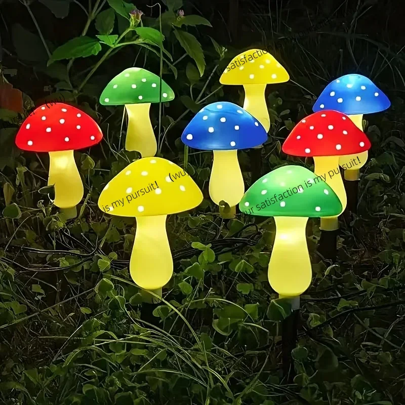 8 Head Solar Mushroom Lights Stake Garden Decor, Festive Christmas Fairy Lights for Outdoor Yard, Wedding Party Atmosphere