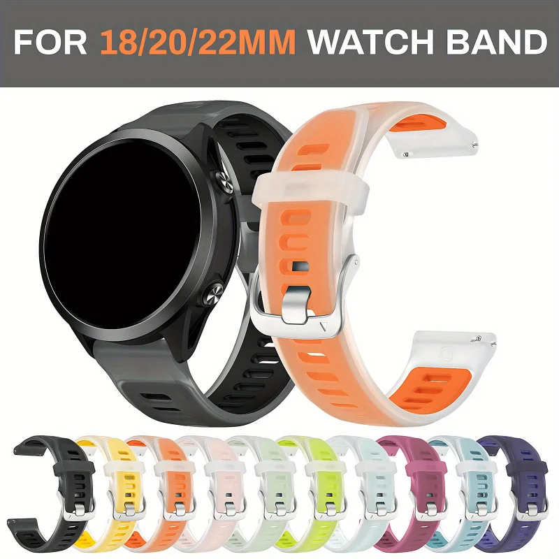 

18/20/22 Interface Suitable for Garmin 570 Original Transparent Silicone Sports Strap for Samsung Watch 7/FE/6/5/4 Strap